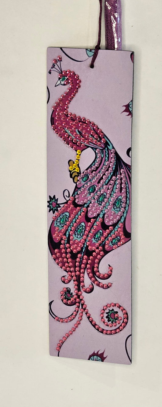 Book Marker Pink Peacock D